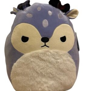 Squishmallows Plush Deer Toy with Blue and Cream Colors Binoche.
